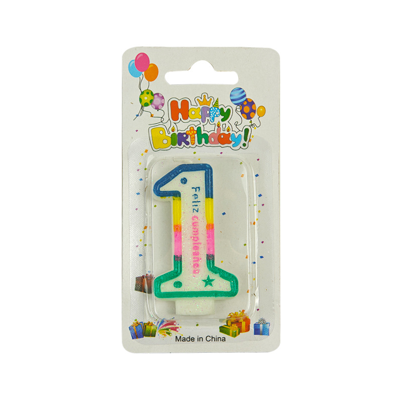 ¿Velas digitales de exportación espumantes de vela espumosa de polvo de brillo de vela digital 0 - 9 y signo de interrogación? Candle cumpleaños