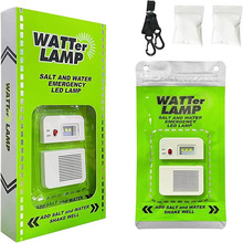 跨境野营户外照明警示灯便携式盐水灯露营LED免充电应急灯现货