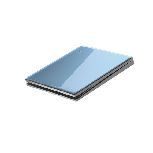 Ultra-thin blue tempered glass one-open dual-control switch 86 concealed two-three-plug five-hole wall socket switch wholesale