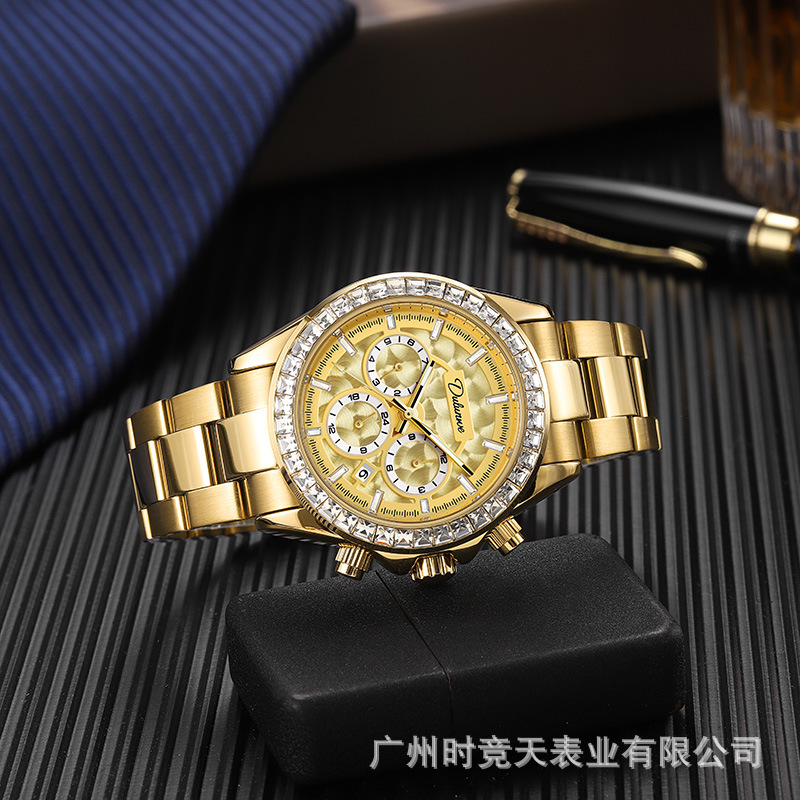 Reloj mecánico automático genuino Glacier Landitongna Acero inoxidable Cinturón de acero sólido Reloj multifuncional con hebilla original para hombre