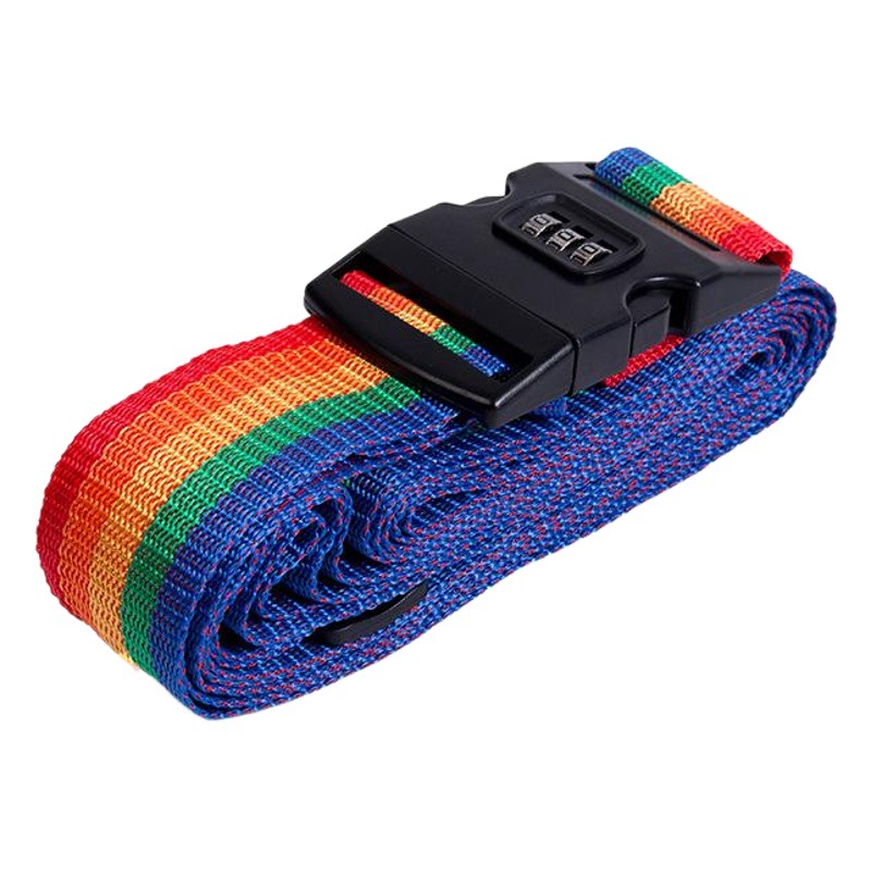 Factory Direct Sales Suitcase Strapping, Checked Explosion-Proof Crack Artifact Cross Password Straps, Thickened Wear-Resistant Luggage Straps