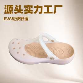 新款Cross玛丽珍洞洞鞋EVA防臭材质轻便舒适花园鞋沙滩鞋女凉鞋