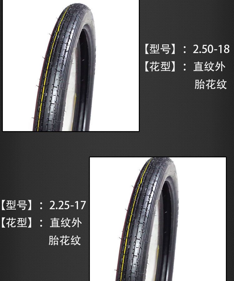 [Sichuan Praise Motorcycle Tire Outer Tire Front and Rear Tire Anti-skid/Straight 2.50 2.75 3.00-18-17