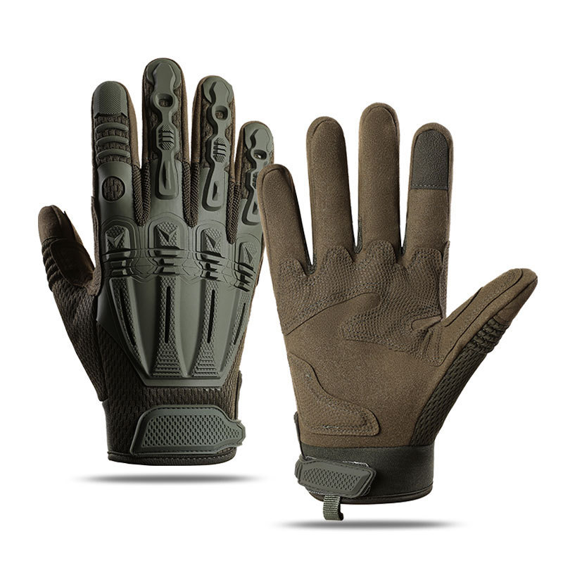 Guantes tácticos para hombres al aire libre pantalla táctil de dedo completo palma antideslizante desgaste guantes deportivos de motocicleta transfronterizos