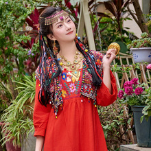 新款国风披肩西藏旅游网红拍照穿搭民族舞蹈演出服饰旅行拍照外搭