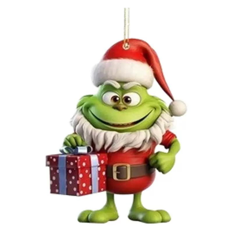 国境を越えた新しい2Dクリスマス装飾グリーン奇シリーズクリスマスツリーペンダントアクリルペンダント|undefined