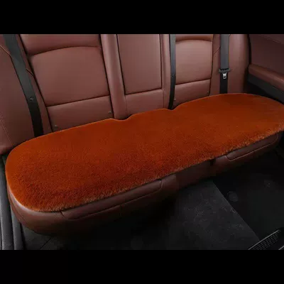 Three-Piece Warm and Thickeneded Backless Single: Wool pad - brown-rear-row-long-seat