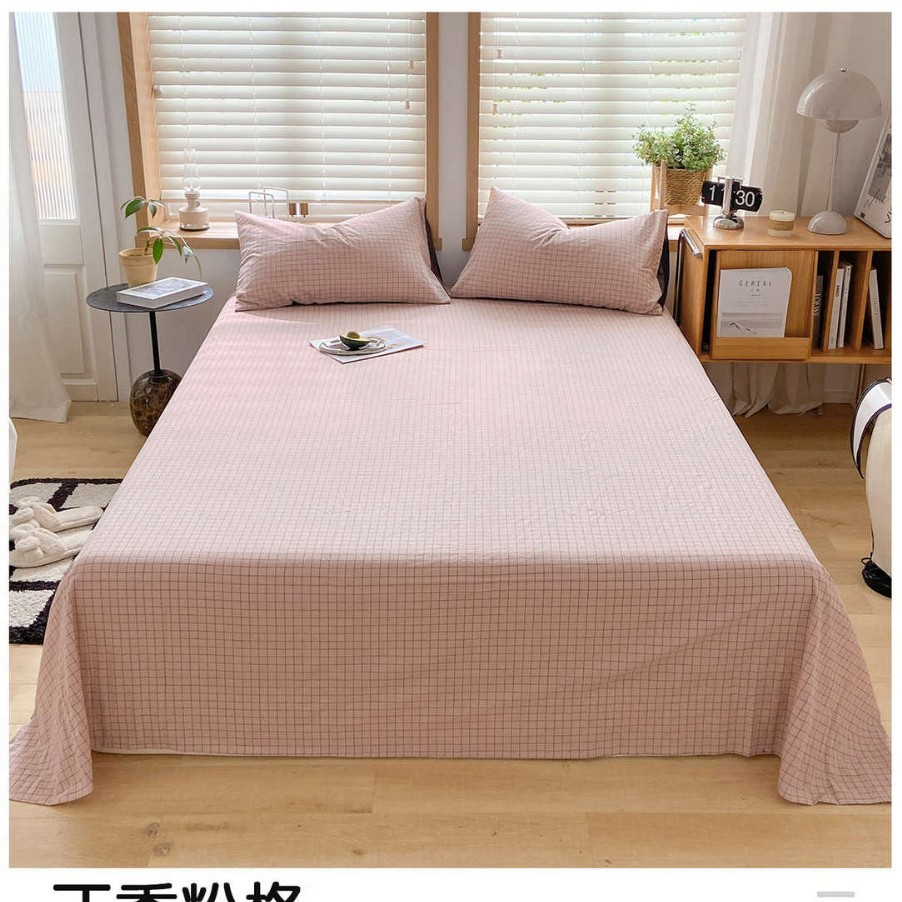 Una sábana de algodón de clase, una sola pieza, 100 edredones de algodón, funda de almohada, traje de tres piezas, dormitorio de estudiantes, individual 2025, nuevo verano