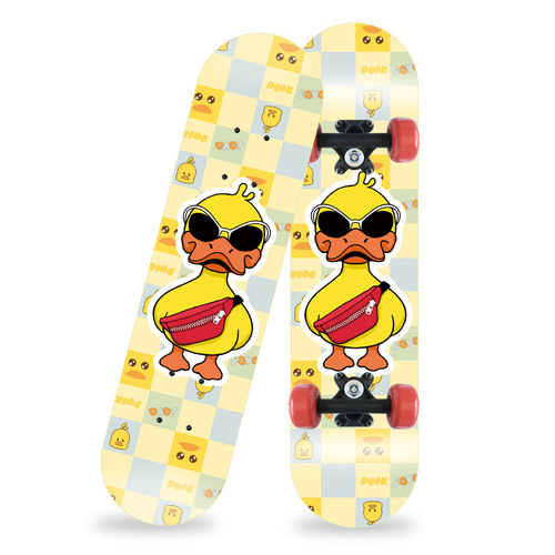 Skateboard 4-Wheeled Skateboard 2406 Double Kick Skateboard for Men and Women, Beginners' Skateboard, Double Kick Board, Can be shipped as one piece, Manufacturer