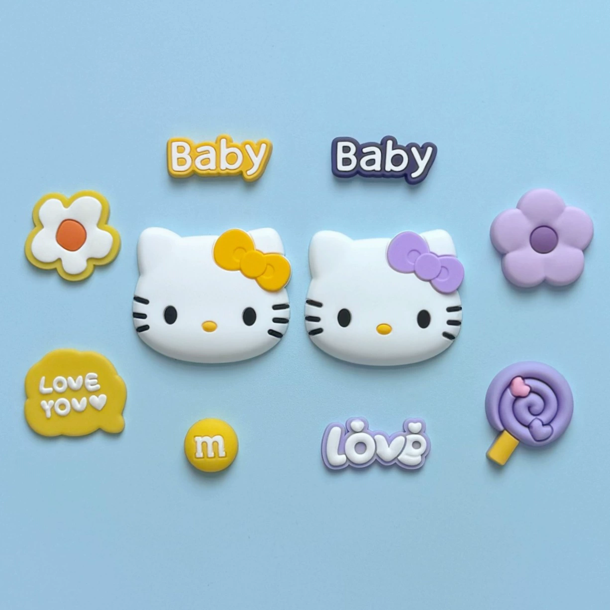 ПВХ мягкий клей-наклейка Hello Kitty KT котенок мягкий клей аксессуары для DIY чехол для мобильного телефона обувь декоративная наклейка