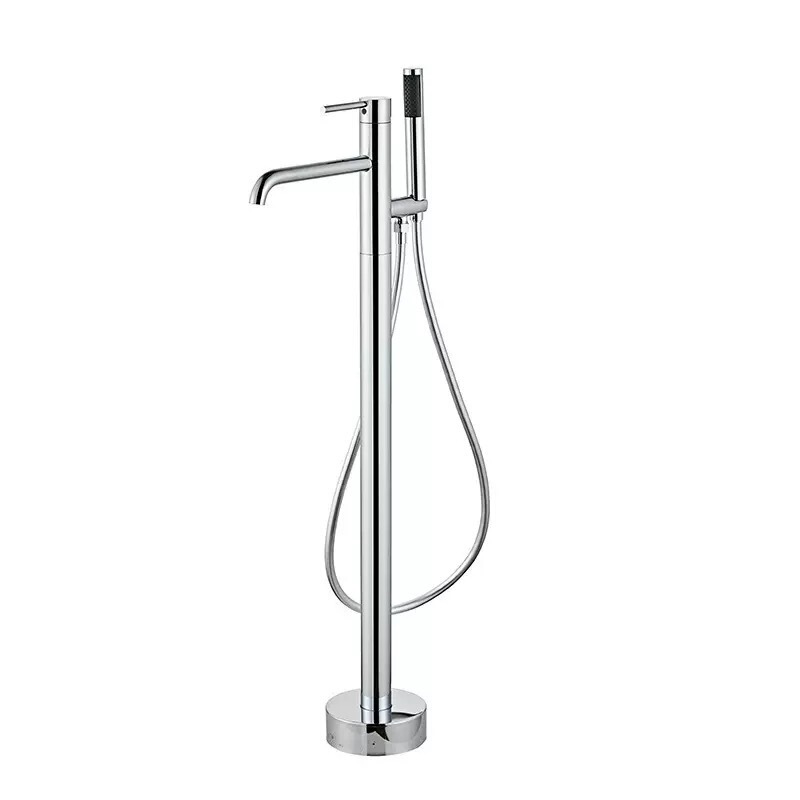 Cross-Border Supply of Floor-Standing All-Copper Cylinder Side Shower Set Column Basin Shower Hot and Cold Vertical Bathtub Faucet