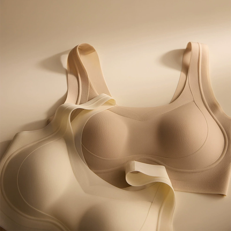 Нижнее белье Cerotich с жидкой основой, бесшовный бюстгальтер пуш-ап, женский тонкий бюстгальтер с широкими бретелями, желеобразный бюстгальтер с фиксированной чашкой