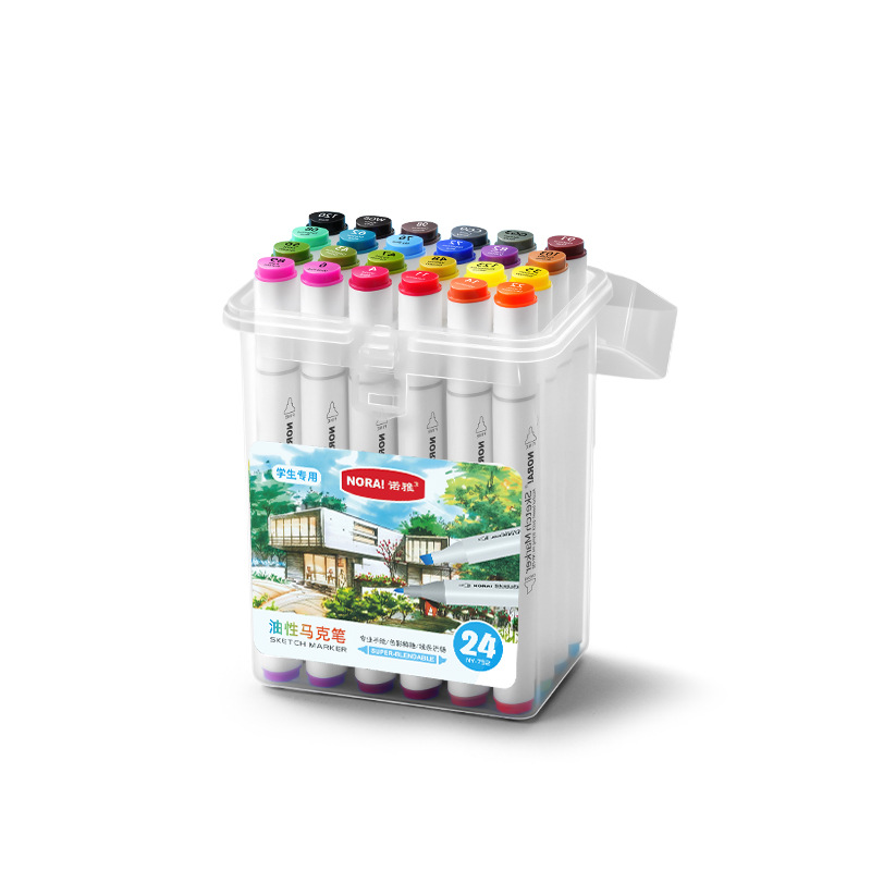 Juego de rotuladores a base de aceite Noya, cuerpo triangular, rotuladores de doble punta para graffiti y acuarela, rotuladores de colores para estudiantes, rotuladores de dibujo.