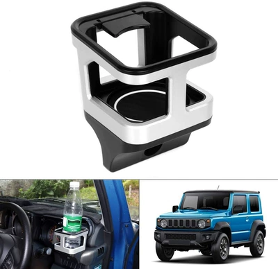 Suitable for 2018+Jb74Jb64 Suzuki Car cup holder/beverage holder - silver-black
