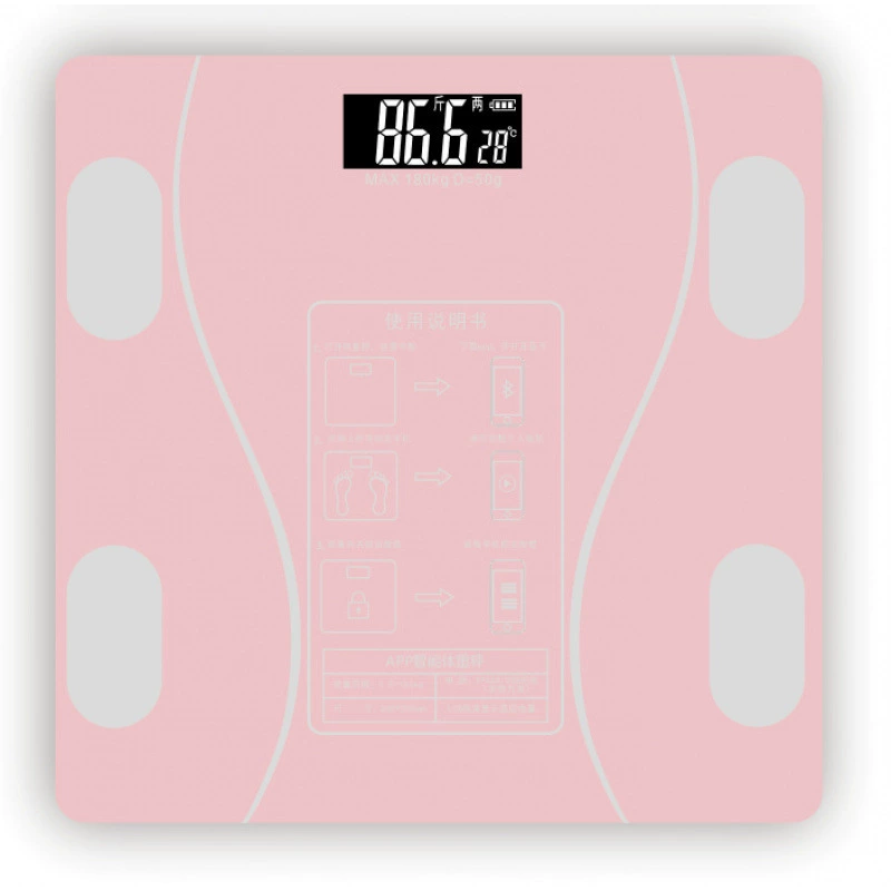 Electronic Weight Scale 26 cm, LCD Smart Scale with Bluetooth and Rechargeable/Battery Options