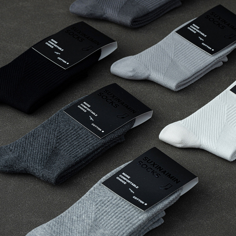 Suxinaimin Professional Sports Pressure Mid-Calf Socks 10A Antibacterial Running Men's Outdoor Mountaineering Basketball Training Socks