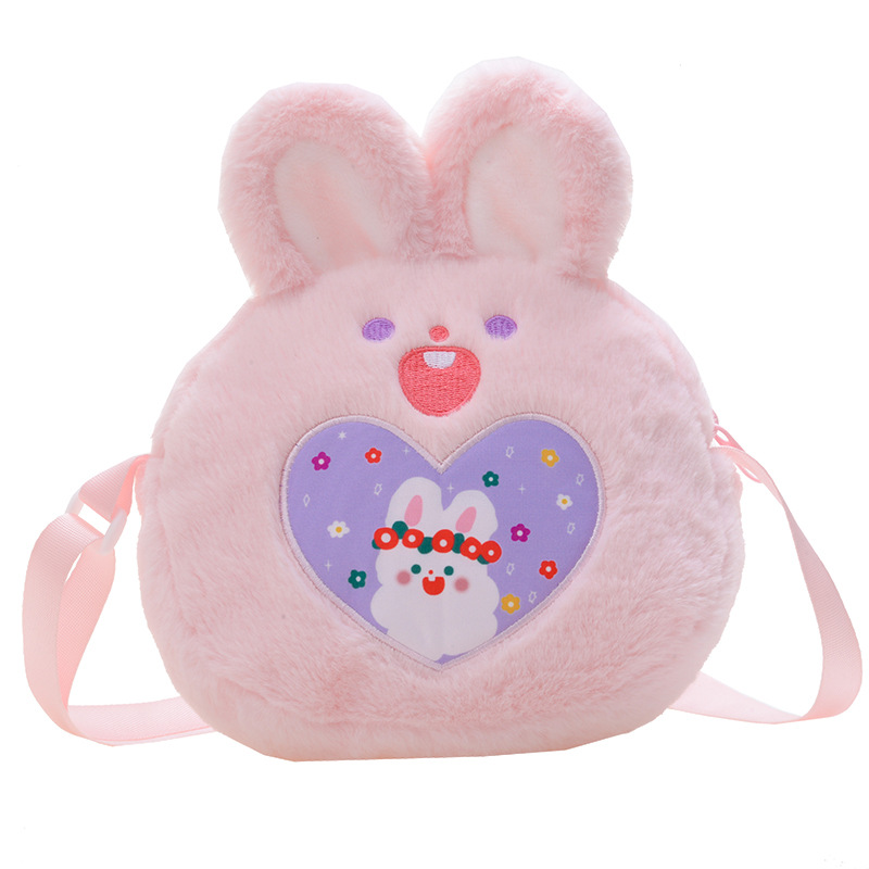 Bolsa de Mensajero de la felpa de los niños nuevo lindo conejo monedero moda bebé accesorios bolsa puesto actividad regalo