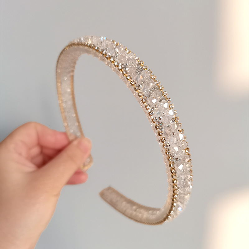 Women's Retro C Shape Rhinestone Handmade Hair Band display picture 6