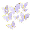 Decorations, purple fuchsia dessert colored paper with butterfly, internet celebrity, dress up