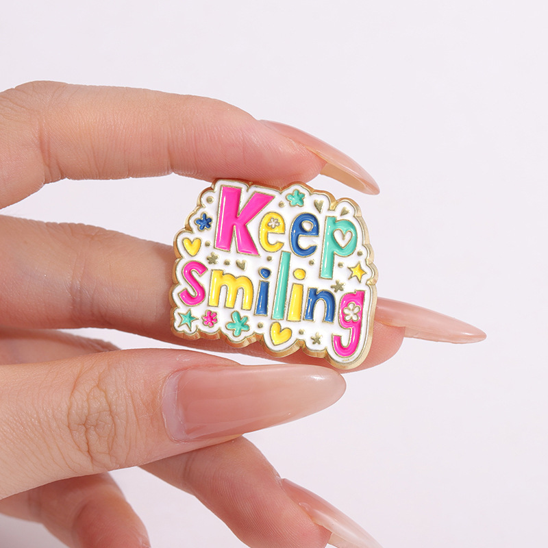 Cute Pin Letter Alloy Stoving Varnish Unisex Brooches display picture 2