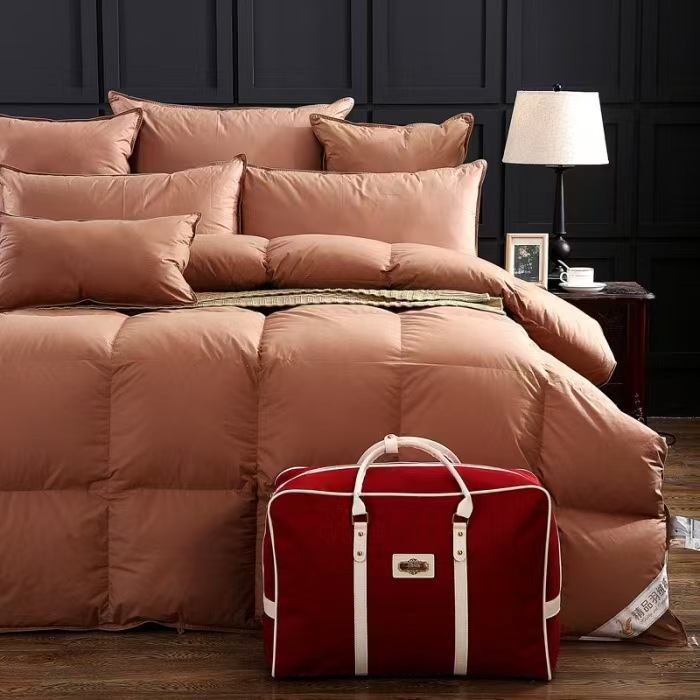 Cotton quilt stuffed with feathers hotel pure cotton Single Double Down quilt Duck quilt keep warm thickening The quilt core customized