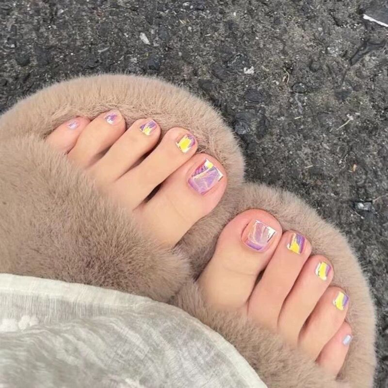 Las uñas de los pies, las piezas de uñas desmontables muestran los pies blancos, las uñas de desgaste terminadas al por mayor, los parches para uñas, los parches para uñas, las pegatinas para uñas