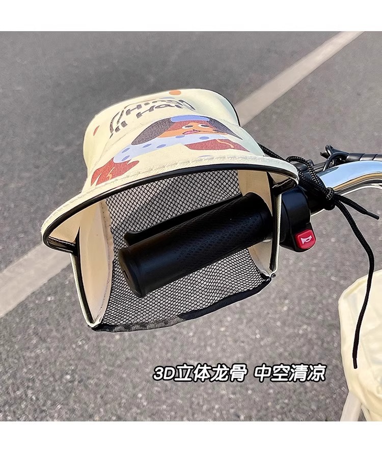 Electric Vehicle Sun Protection Handlebar Cover for Summer, Waterproof Windproof Sunshade, Anti-Uv Battery Bike Handlebar Cover