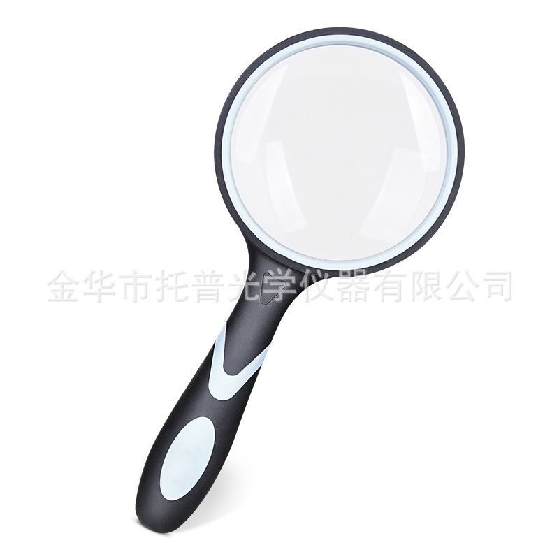 Two-color glass handheld magnifying glass