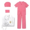 Fuchsia white coat, with embroidery, V-neckline