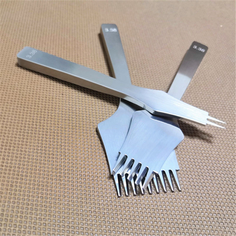 Youtefa corte oblicuo corte plano de cuero bricolaje punzonado herramienta corte dientes pulido fino pulido puncher de cuero