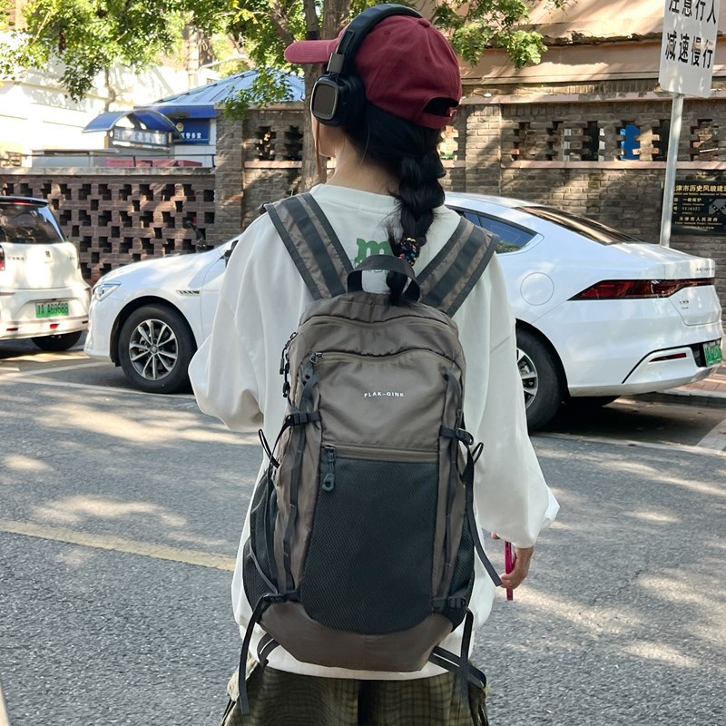 Mochila impermeable simple multipropósito al aire libre, mochila de montaña ligera, mochila plegable portátil para parejas de senderismo