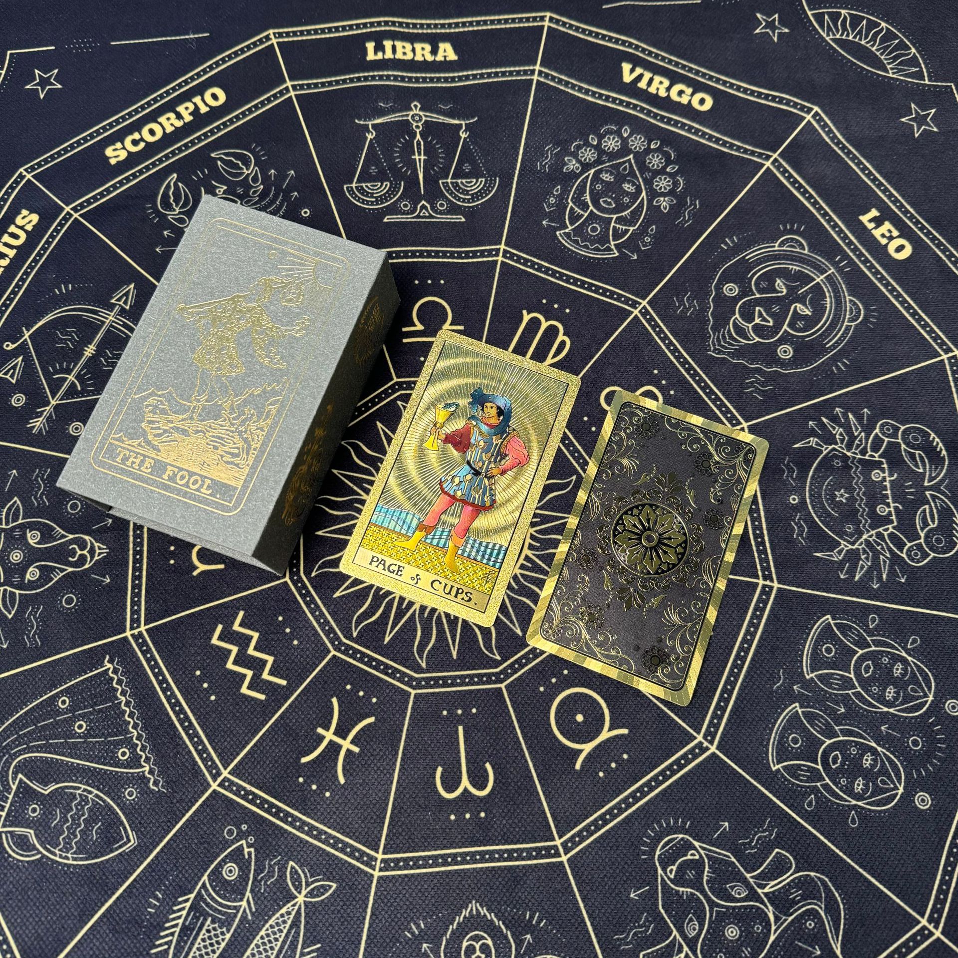 Cartas de Tarot Impermeables de Hoja de Oro, PVC y Plástico, para Juegos de Mesa image 11
