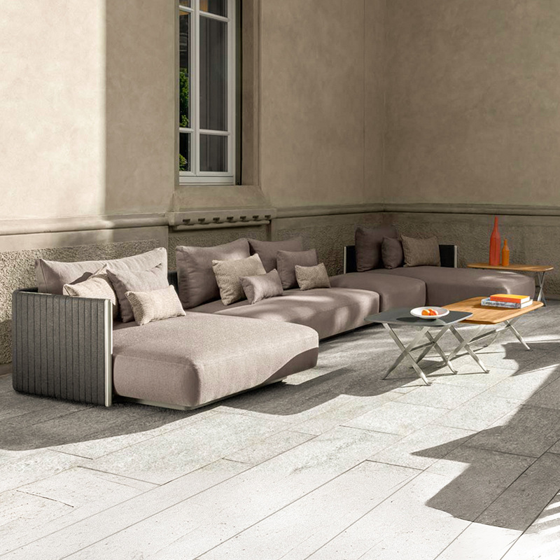 Sofá de tejido de cuerda al aire libre patio villa terraza diseñador de muebles jardín al aire libre impermeable sofá de ocio