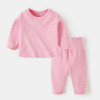 Children's cotton pijama, thermal underwear, set, keep warm demi-season umbilical bandage, clothing for boys, high waist