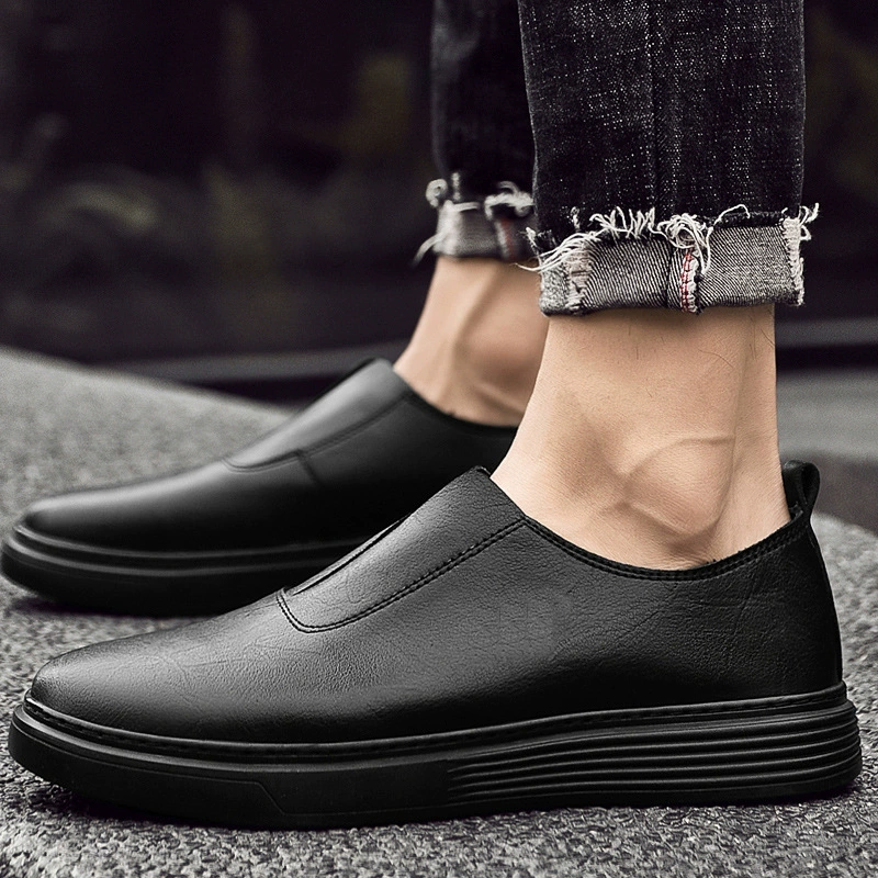 Low leather loafers, sneakers, casual footwear, shoes