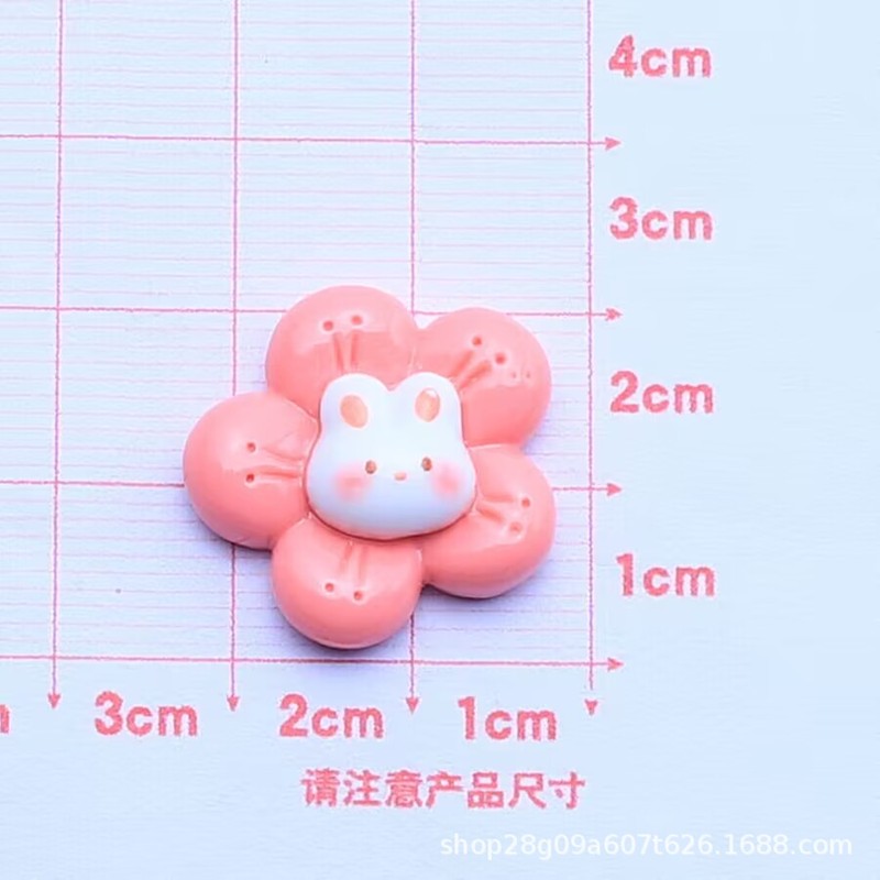 亮面可爱卡通萝卜兔子diy材料树脂配件奶油胶手机壳发卡手工贴片|undefined