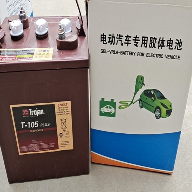 Trojan邱健蓄电池T-105PLUS 6V225AH高尔夫车 巡逻车 洗地机用