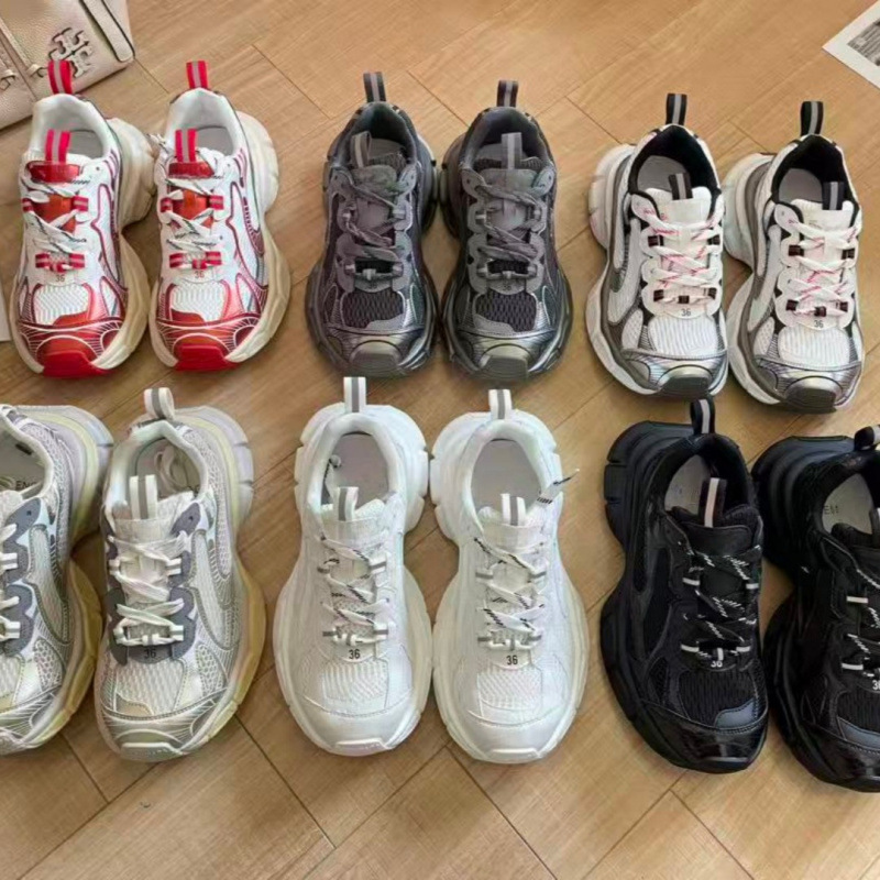 Original Paris-Style Dad Shoes with Thick Soles for Height Increase, Versatile Casual Sneakers for Women, Breathable Lace-Up White Shoes, Fast Shipping