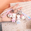 originality Rabbit Key buckle lovers Doll lovely Hearts Pink automobile Key chain girl student Bag Pendant