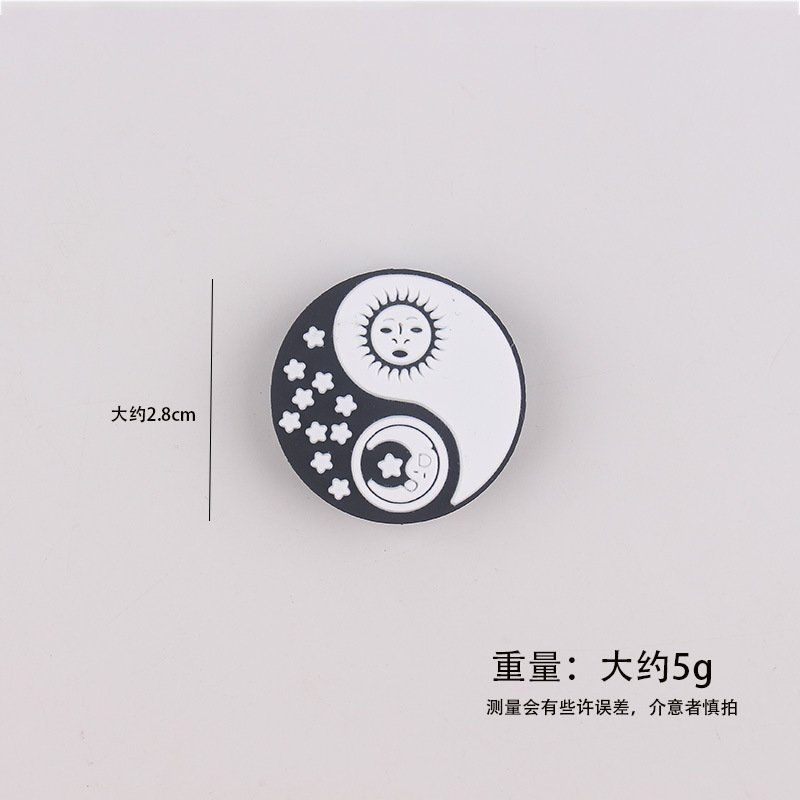 Lugar de fábrica, joyas de bolígrafo con cuentas, estrellas, luna, chismes, yin y yang, accesorios de pulsera con cuentas, cuentas de silicona al por mayor