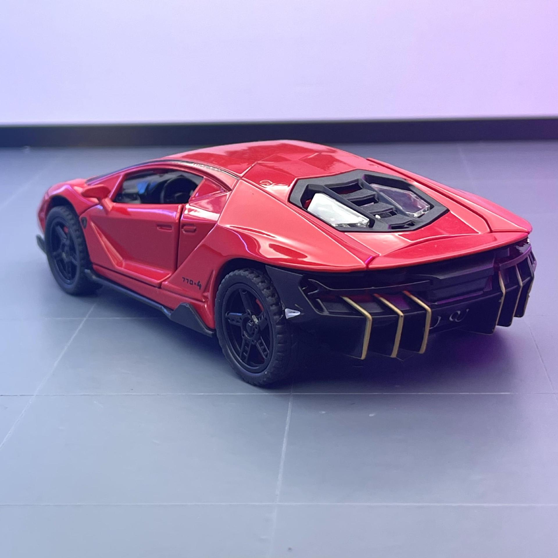 Tianying modelo de coche de aleación 1 a 32 Rambo LP770 coche deportivo con sonido y luz juguete modelo de coche decoración colección