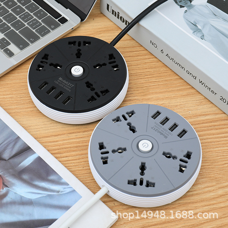 217#4USB SOCKET de alimentación de escritorio enchufe iraní enchufe de comercio exterior filipino enchufe de Indonesia