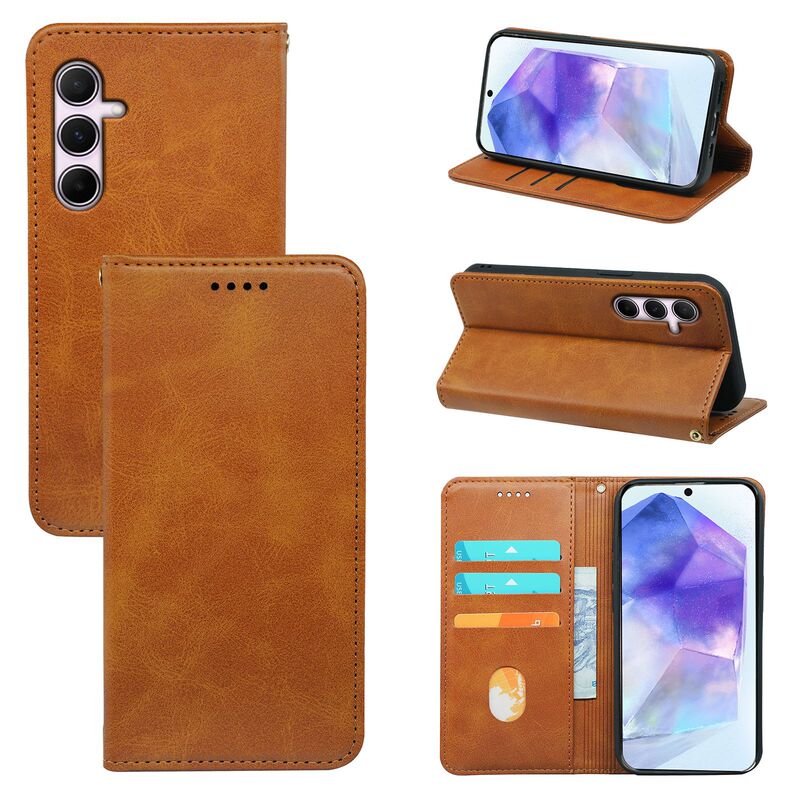 Suitable for Samsung S25Fe Mobile Phone Leather Case, Galaxy S26 Mobile Phone Case, S24 Flip Cover Calfskin Mobile Phone Protective Case Suitable for Samsung S25Fe Mobile Phone Leather Case, Galaxy S26 Mobile Phone Case, S24 Flip Cover Calfskin Mobile Phone Protective Case