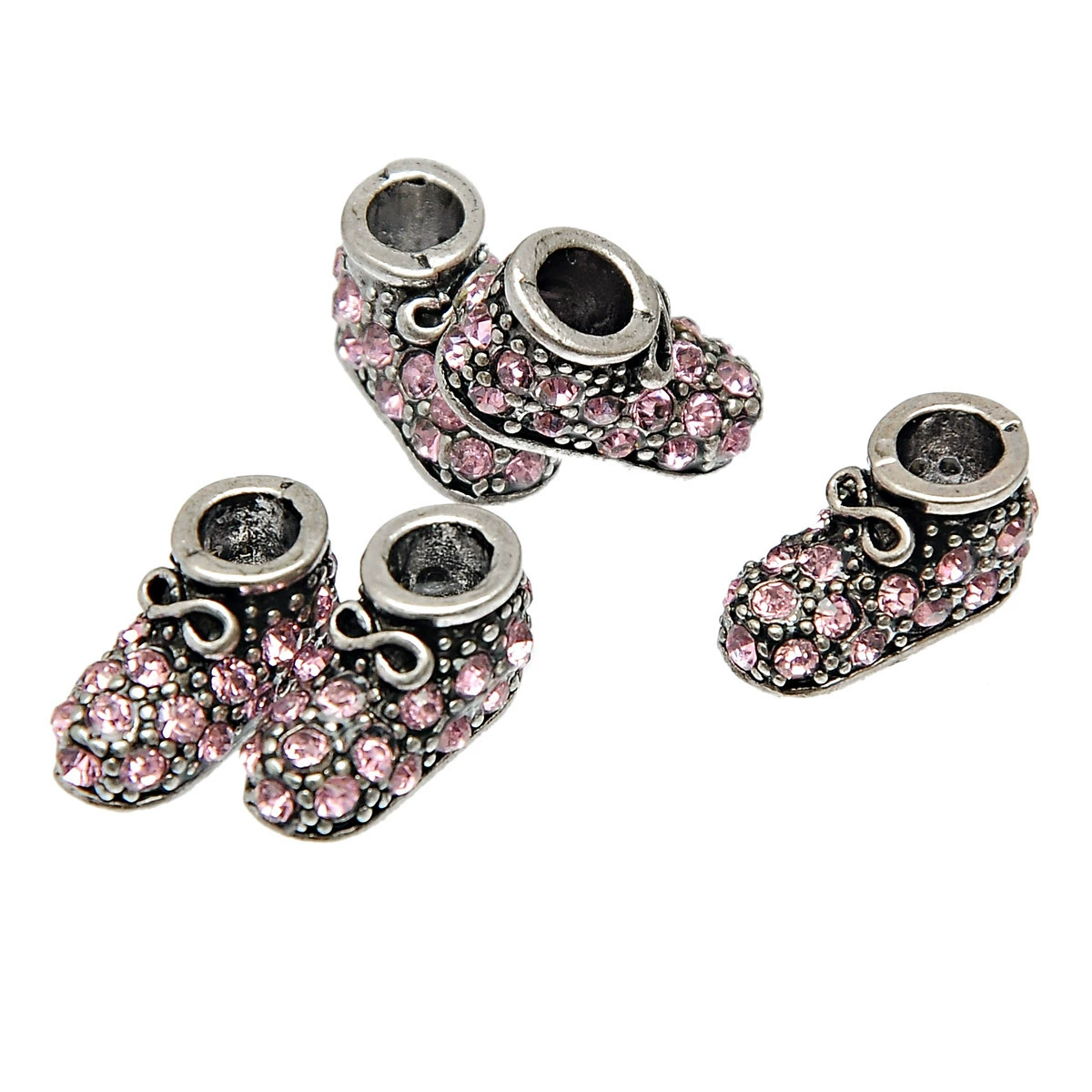 Ювелирные изделия и часы> Европейский стиль ювелирных изделий >>>> цинковый сплав с большим отверстием бусины аксессуары Пряжка для обуви ювелирные изделия