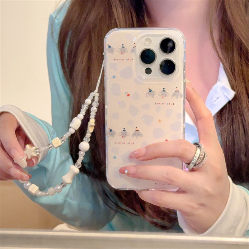 Dibujos animados ins brillo bloque de color elefante para iPhone15 Apple 16ProMax funda para teléfono móvil 14/13 femenino 15PM