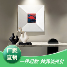 现代轻奢背景墙艺术创意客厅挂画玄关装饰画餐厅抽象画白色立体画