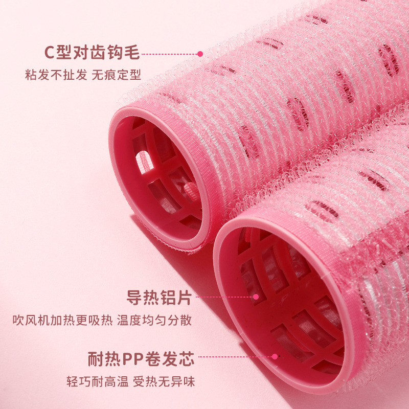 LMLTOP con lámina de aluminio conductor térmico tubo de rizado de cabello grande aire flecha perezoso autoadhesivo rizador de cabello SY140