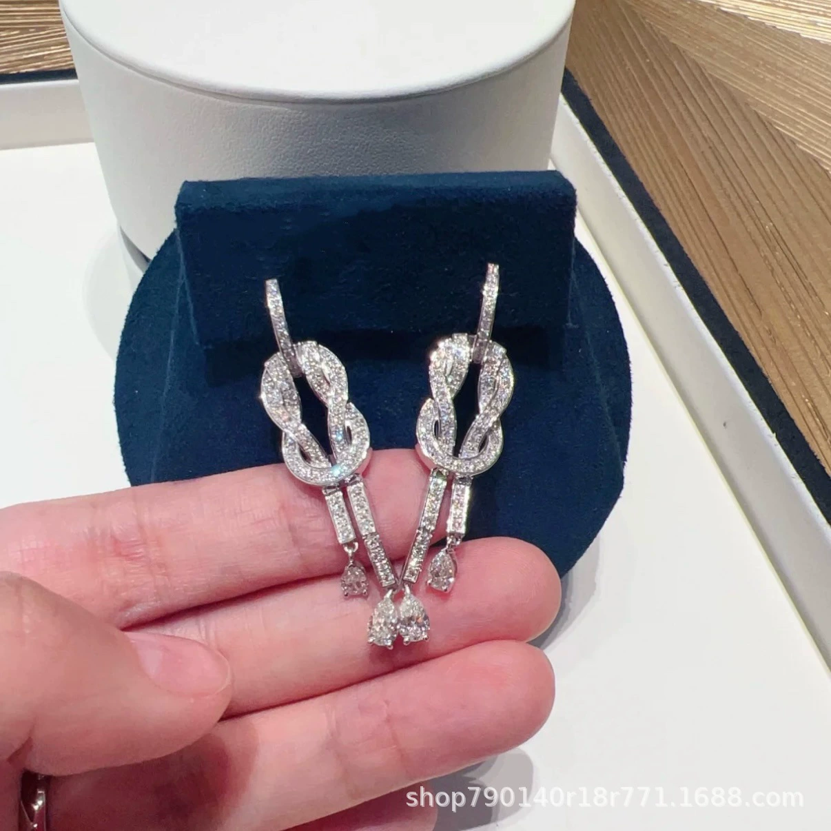 Модные длинные серьги, образец серебро 925