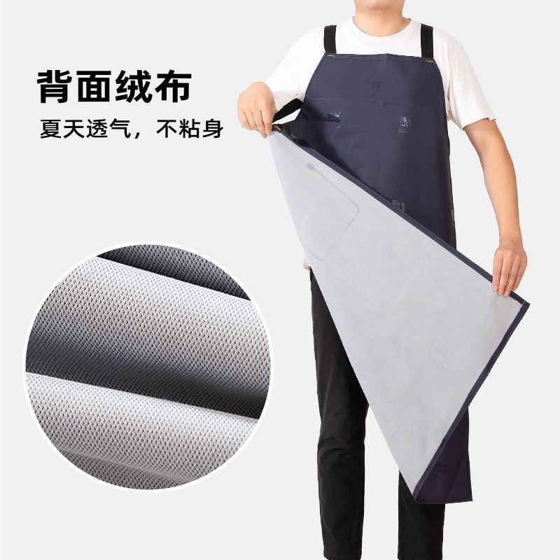 牛筋防水エプロン多色両肩背帯式防油耐摩耗水産厨房加工エプロン飲食|undefined