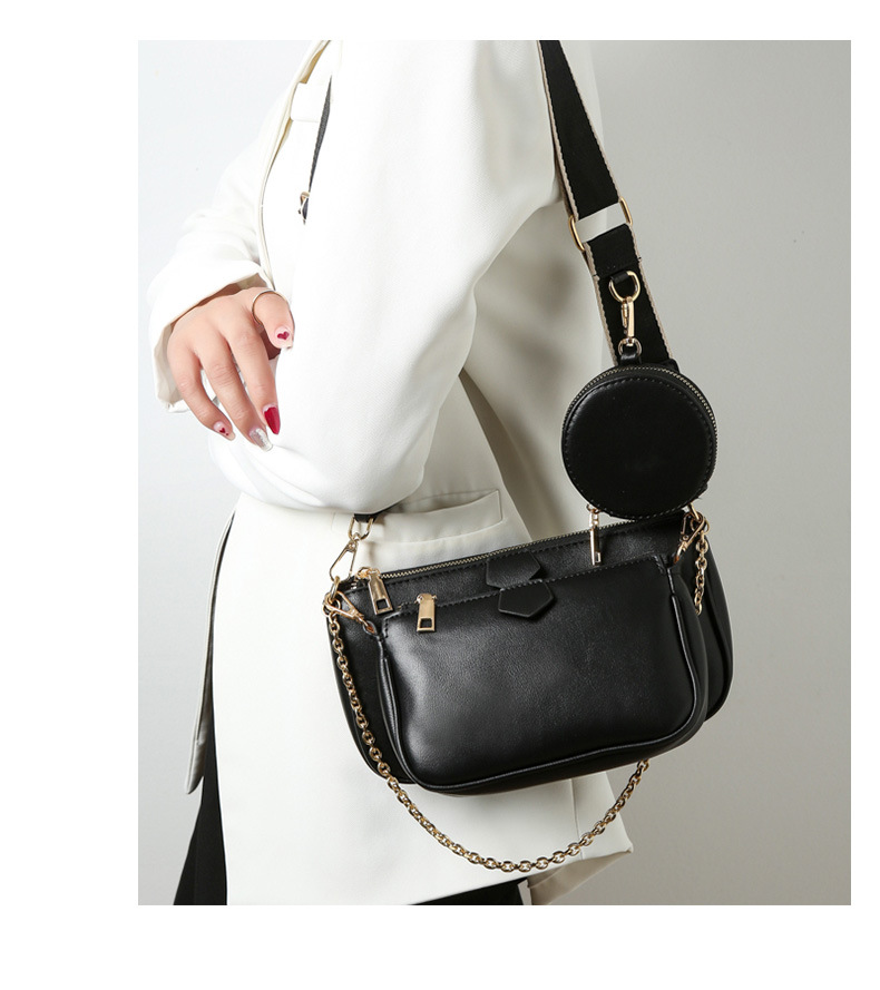 Snake Pattern Pu Retro Single Shoulder Messenger Three-piece Bag Wholesale Nihaojewelry display picture 32